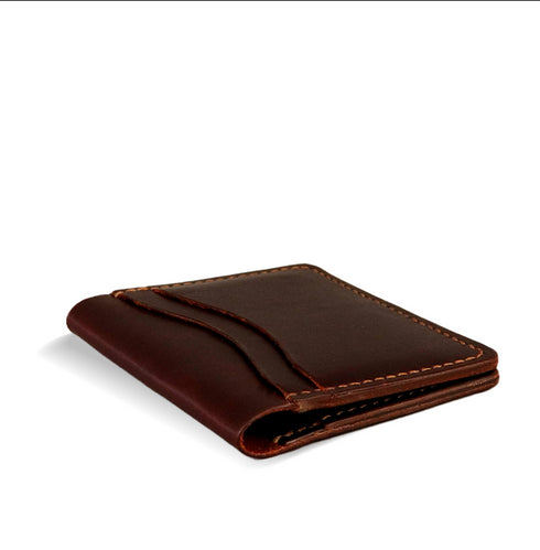 Bi-fold full grain wallet - Show Harness Chestnut