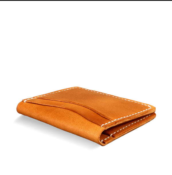 Bi-fold full grain wallet - Natural