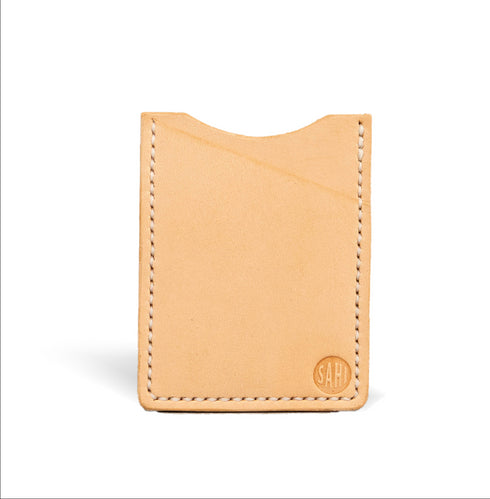 Full grain pocket holder - Natural Tooling