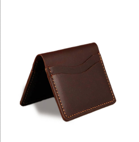 Bi-fold full grain wallet - Show Harness Chestnut