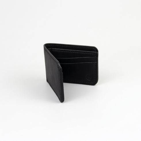 Full Grain Leather Bifold Wallet — Black