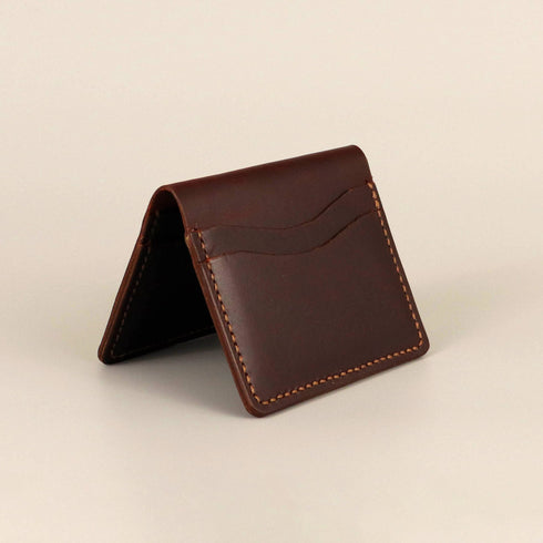 Bi-fold full grain wallet - Antique Brown