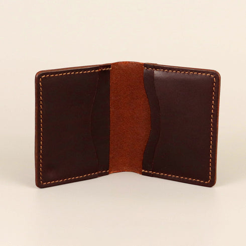Bi-fold full grain wallet - Antique Brown