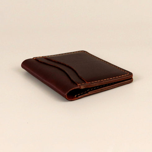 Bi-fold full grain wallet - Antique Brown