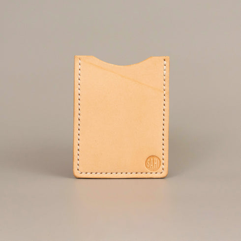 Full grain pocket holder - Natural