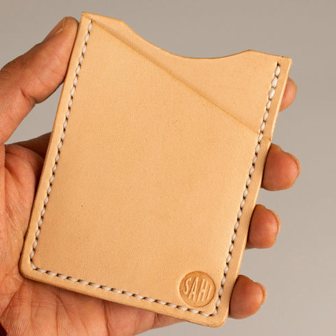Full grain pocket holder - Natural