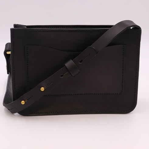 Chino Bag in Black leather – classic premium leather handbag for women