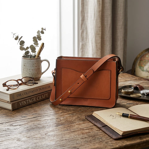 Full Grain Leather Handbag Chino - Tan