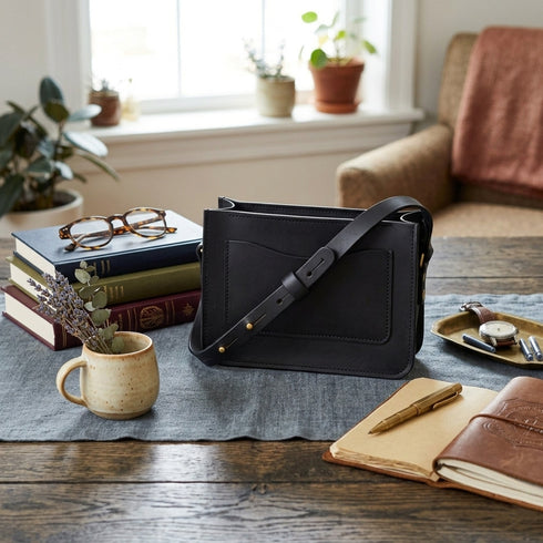 Full Grain Leather Handbag Chino - Black