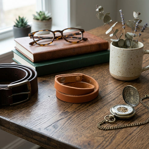 Double wrap cuff - Tan