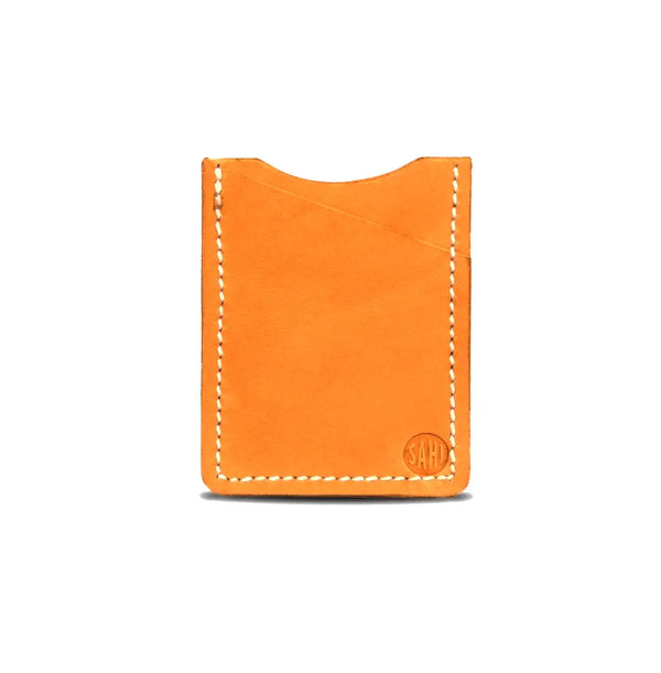 Full Grain Leather Pocket Card Holder — Natural