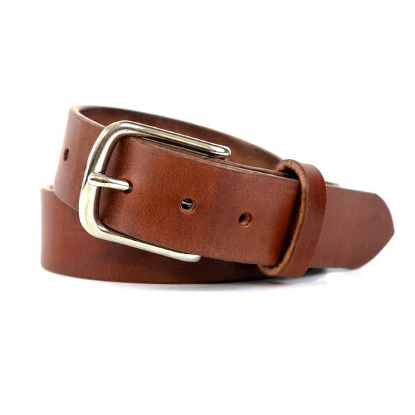 Heavy Duty Full Grain Leather Belt — Brown