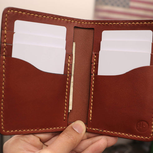 Midlength Vertical Wallet - Show Harness Chestnut