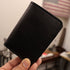 Full Grain Leather Vertical Wallet — Black