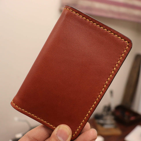 Expandable Mid length Vertical Wallet - Black