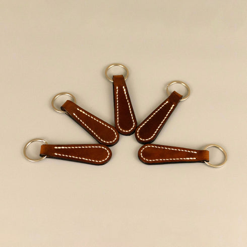 Leather Key Chain - Buck Brown