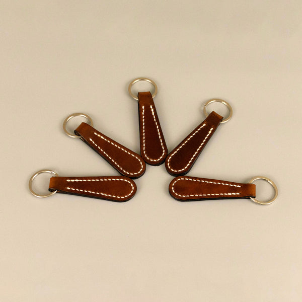 Leather Key Chain - Buck Brown