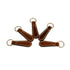 Buck Brown full grain leather key chain close-up of stitching — develops warm honey patina — Sahi New York