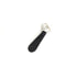 Buck Brown full grain leather key chain front view — solid brass hardware — Sahi New York