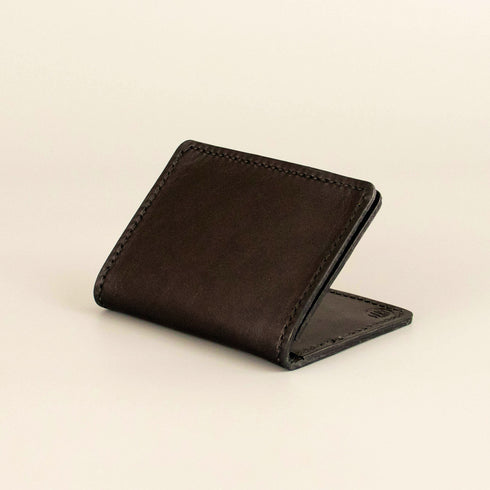 Expandable Mid length Vertical Wallet - Black