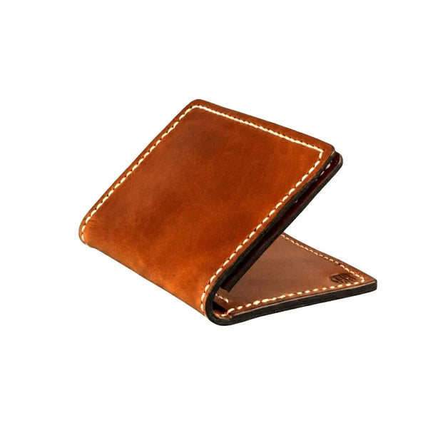 Full Grain Leather Expandable Vertical Wallet — Buck Brown