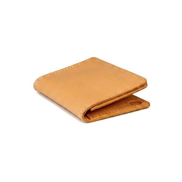 Full Grain Leather Expandable Vertical Wallet — Natural
