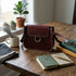 Full Grain Leather Crossbody Bag — Burgundy