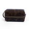 Toiletry Bag in Brown Nut full‑grain leather – stylish leather travel pouch