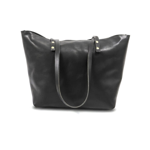 Full Grain Leather Tote Bag — Brown