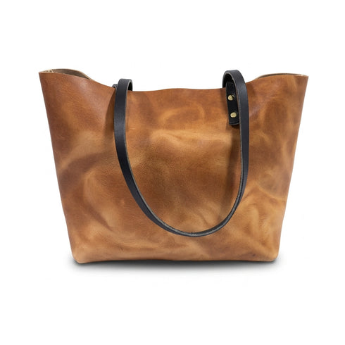 Full Grain Leather Tote Bag — Black