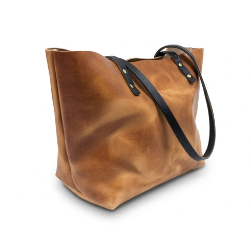 Full Grain Leather Tote Bag — Black