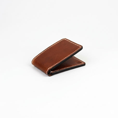 Full Grain Leather Bifold Wallet — Natural Tooling