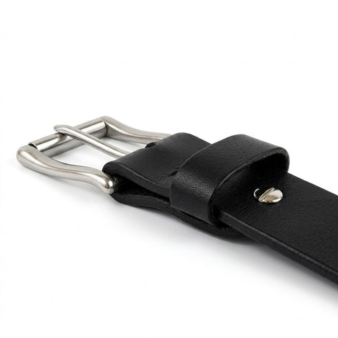 Full Grain English Bridle Leather Belt — Black