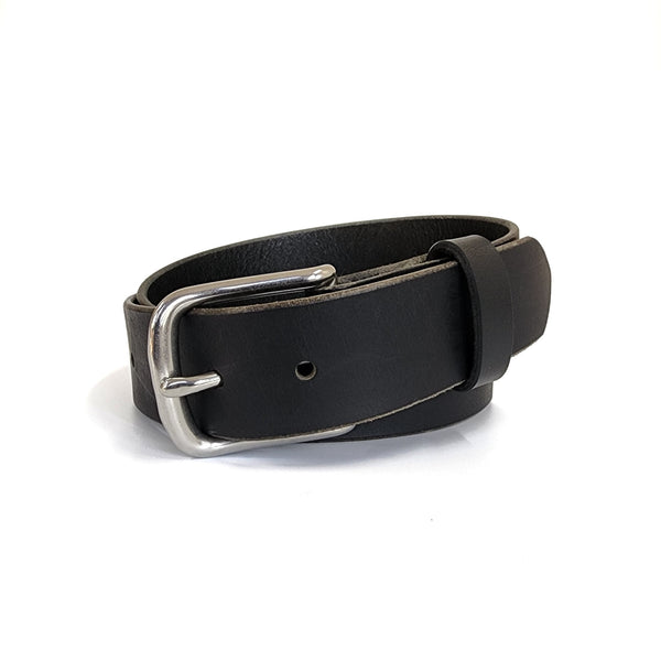 Classic Black Leather Belt 1.5"