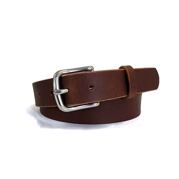 Classic Brown Leather Belt 1.25"