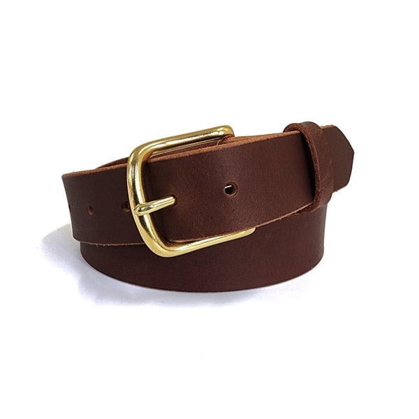 Classic Brown Leather Belt 1.5"