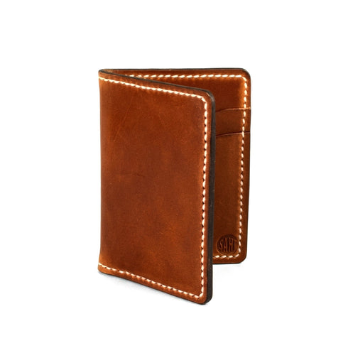 Full Grain Leather Vertical Wallet — Buck Brown