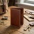 Full Grain Leather Vertical Wallet — Chestnut