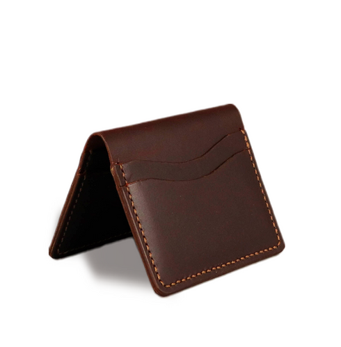 Bi-fold full grain wallet - Show Harness Chestnut