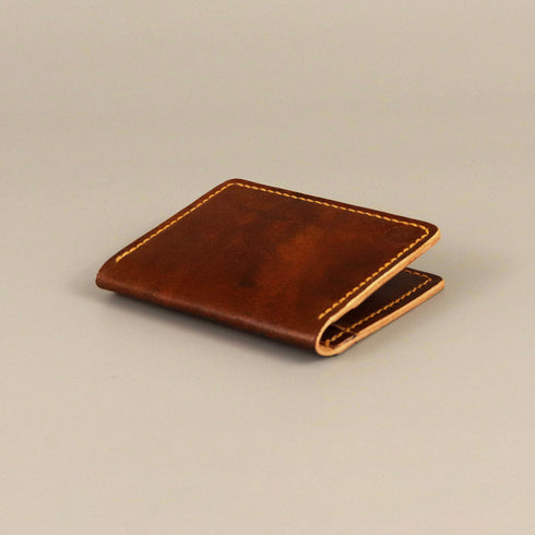 Bi-fold full grain wallet - Antique Brown