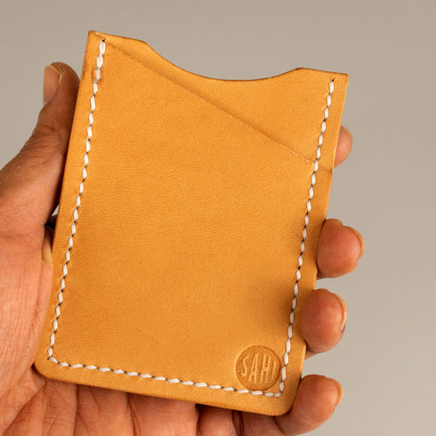 Full grain pocket holder - Natural