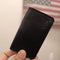 Minimalist Pocket Card Holder in Black leather – compact leather card holder