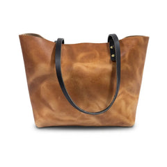 Full Grain Leather Tote Bag — Natural