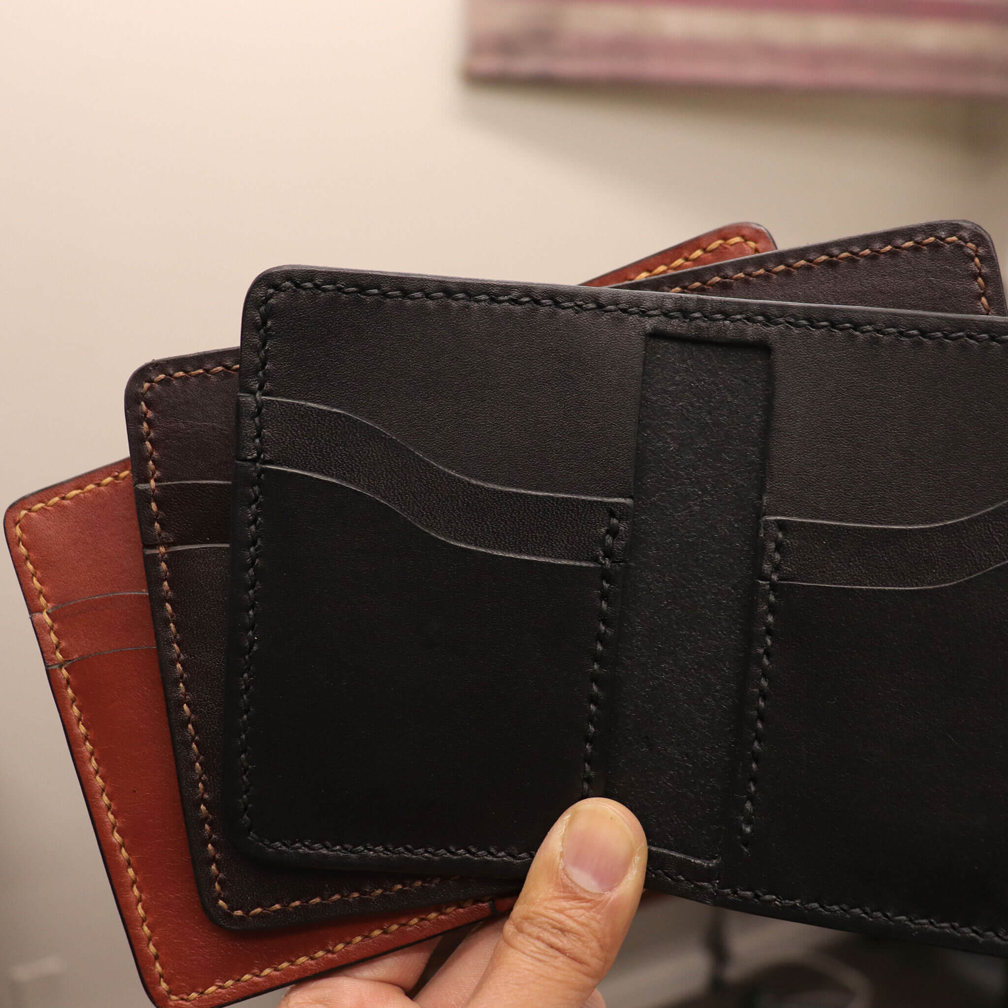 Ltd. Ed. Handmade Rye Wickett Leather Slip Wallet  Sustainable,  Eco-friendly and Zero-waste products